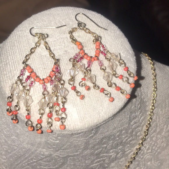 **3 for $15** Multi stone necklace and earring set - Picture 3 of 4
